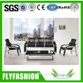 Comfortable stainless steel frame leather office sofa OF-32